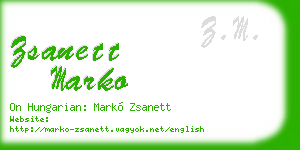 zsanett marko business card