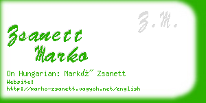 zsanett marko business card